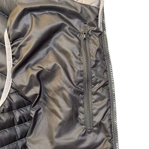 Patagonia Down Sweater Vest Womens Medium Gray Quilted Puffer Krave Company Logo - Picture 5 of 9